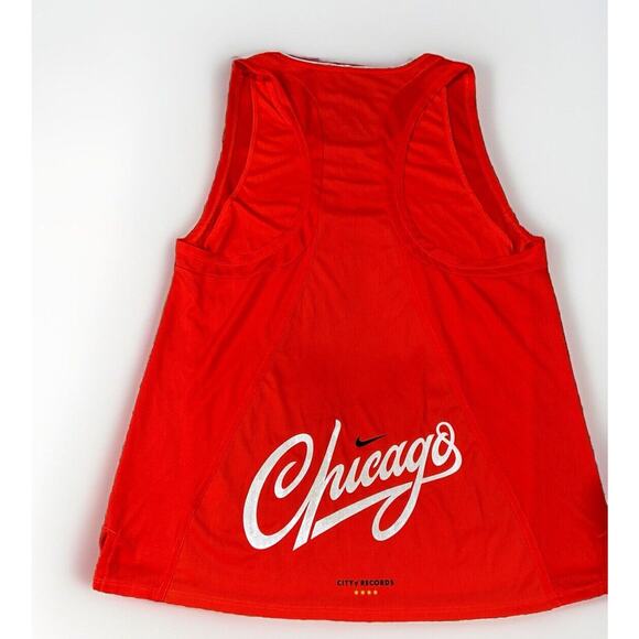 Nike Dry Fit Singlet Chicago Marathon 2021 Size S Mens Small Red - Picture 2 of 6
